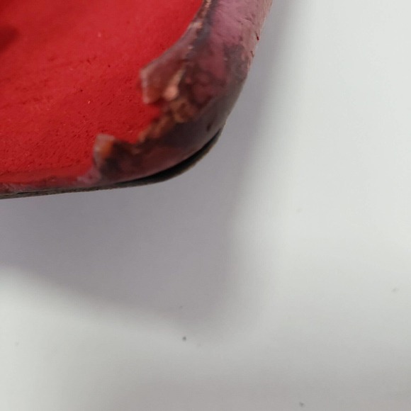 Louis Vuitton Iphone 11 Pro Cell Phone Card Case Leather Signature Red Damaged - Picture 8 of 8